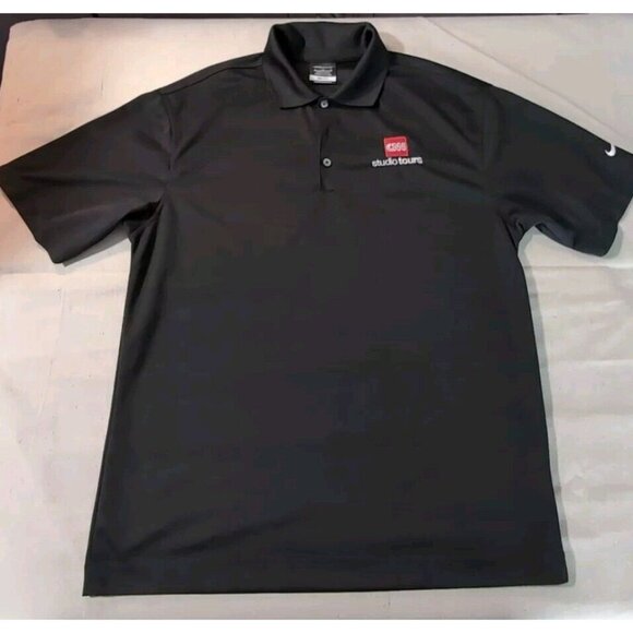 CNN Nike Studio Tours Performance Black Polo Shirt Men’s Size M - CNN News - Picture 1 of 9